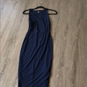 Navy Blue Midi Dress